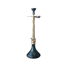 Load image into Gallery viewer, COCOYAYA King Series 2.0 Vikram Aditya Hookah Golden ( Dark Green Base) With Bag
