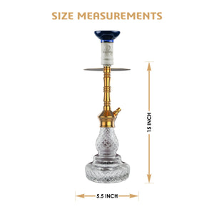 COCOYAYA Conquer Series Britto Hookah Transparent Golden