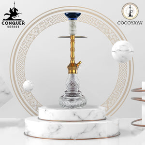 COCOYAYA Conquer Series Britto Hookah Transparent Golden