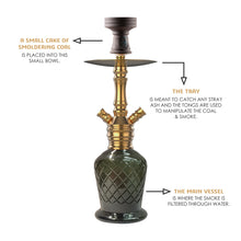 Load image into Gallery viewer, COCOYAYA VIP Takeover Series Amy Hookah Golden ( Dark Grey Base )
