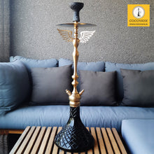 Load image into Gallery viewer, COCOYAYA Angel Series Oscar Grand Hookah Golden (Black Base) With Bag
