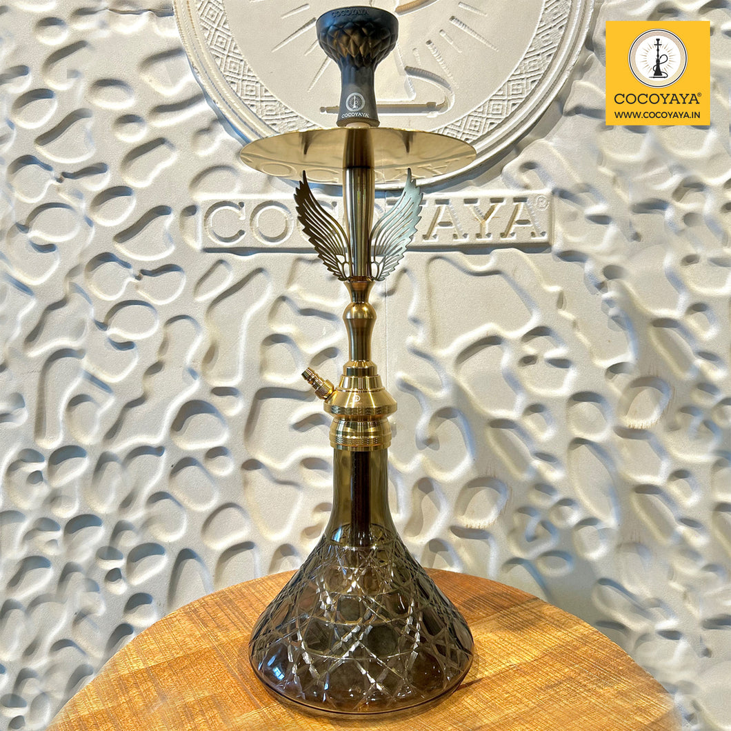COCOYAY Angel Series Phantom Hookah Golden (Grey Base) With Bag