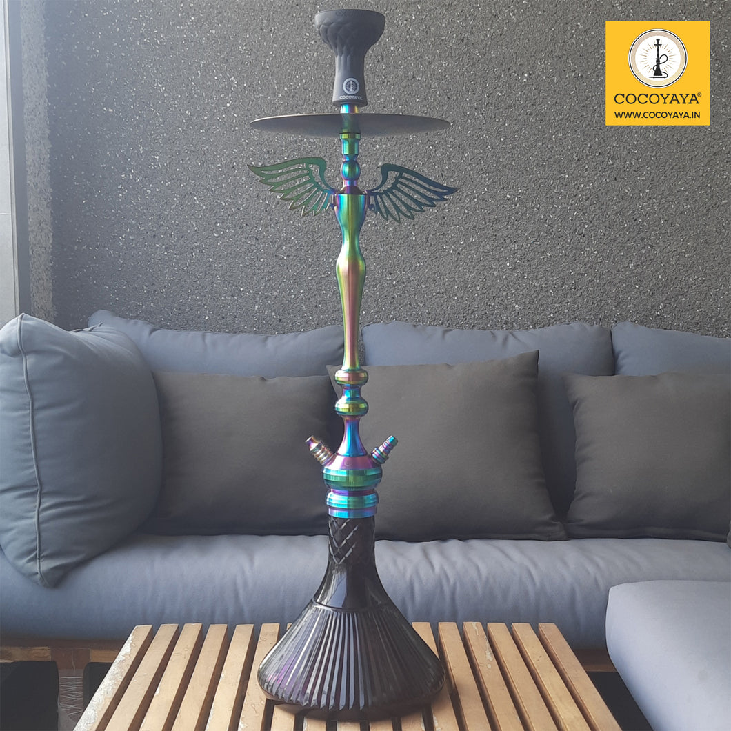 COCOYAYA Oscar Grand Hookah Rainbow (Dark Purple Base) With Bag