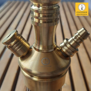 COCOYAYA Barcelona Hookah Golden (Dark Grey Base) With Bag