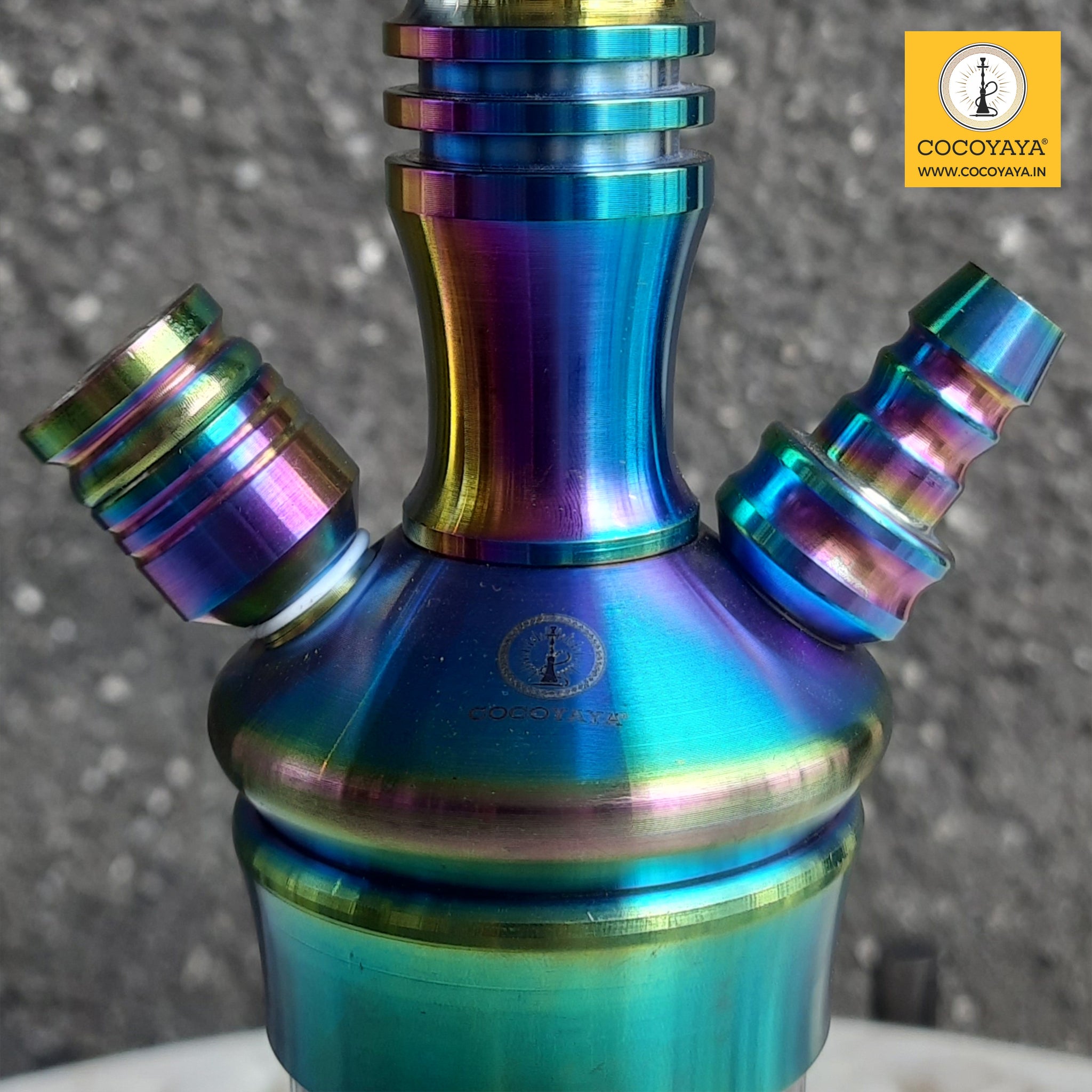 COCOYAYA Barcelona Hookah Rainbow / Black Base (with bag) Cocoyaya - Popli Hookah Shop COCOYAYA Barcelona Hookah Rainbow / Black Base (with bag) Cocoyaya - Popli Hookah Shop