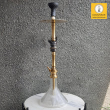 Load image into Gallery viewer, COCOYAYA Jungle Series Big Hand Hookah Golden (Transparent Base) With Bag
