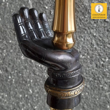 Load image into Gallery viewer, COCOYAYA Jungle Series Big Hand Hookah Golden (Transparent Base) With Bag
