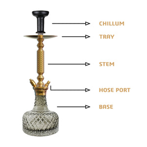 COCOYAYA Prince Series Big Valencia Hookah Golden