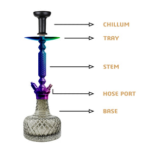 COCOYAYA Prince Series Big Valencia Hookah Rainbow