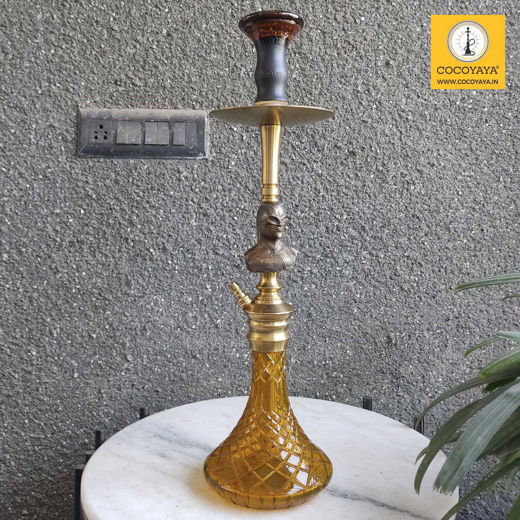 COCOYAYA Bohemian Series Supper Man Hookah Golden (Amber Base) (With Bag)