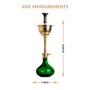 COCOYAYA Yara Hookah Golden (Base Dark Green )