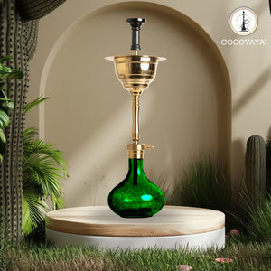 COCOYAYA Yara Hookah Golden (Base Dark Green )