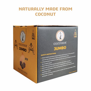 COCOYAYA Jumbo Coconut Charcoal for Hookah 1KG (64 Pcs)