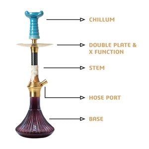 COCOYAYA Cairo Hookah Purple Golden