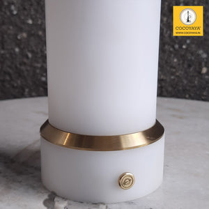 COCOYAYA Car-O-Bar LED Hookah with Bag - Golden Stem ( White Base )
