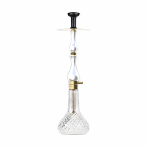 COCOYAYA Ottoman Series Ghazi Hookah Champagne White (Transparent Base)