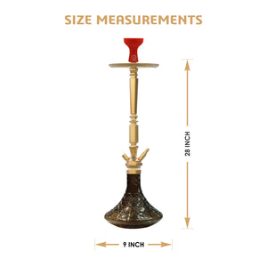 COCOYAYA King Series Rafeo Hookah Champagne ( Dark Grey Base )