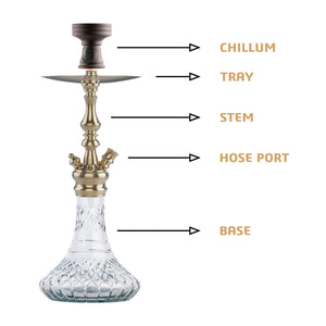COCOYAYA Prince Series Simba Hookah Champagne with Bag