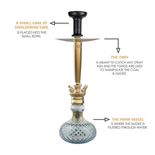 Load image into Gallery viewer, COCOYAYA Prince Series Dino Hookah Champagne (Cut Glass Base)
