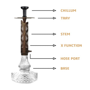 COCOYAYA Ferro Series Vivanta Hookah Coffee ( Transparent Base )