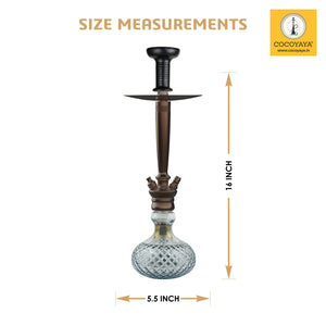 COCOYAYA Prince Series Dino Hookah Coffee (Cut Glass Base)