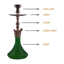 Load image into Gallery viewer, COCOYAYA Prince Series Simbha Hookah Coffee (Dark Green Base) with Bag
