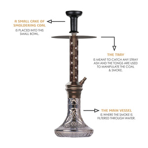 COCOYAYA Jade Series Valeriya Zeta Hookah Coffee (Design 4 Grey Base)(with bag)