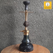 Load image into Gallery viewer, COCOYAYA Congo Series Leo Hookah Golden (Dark Green Base) with Bag
