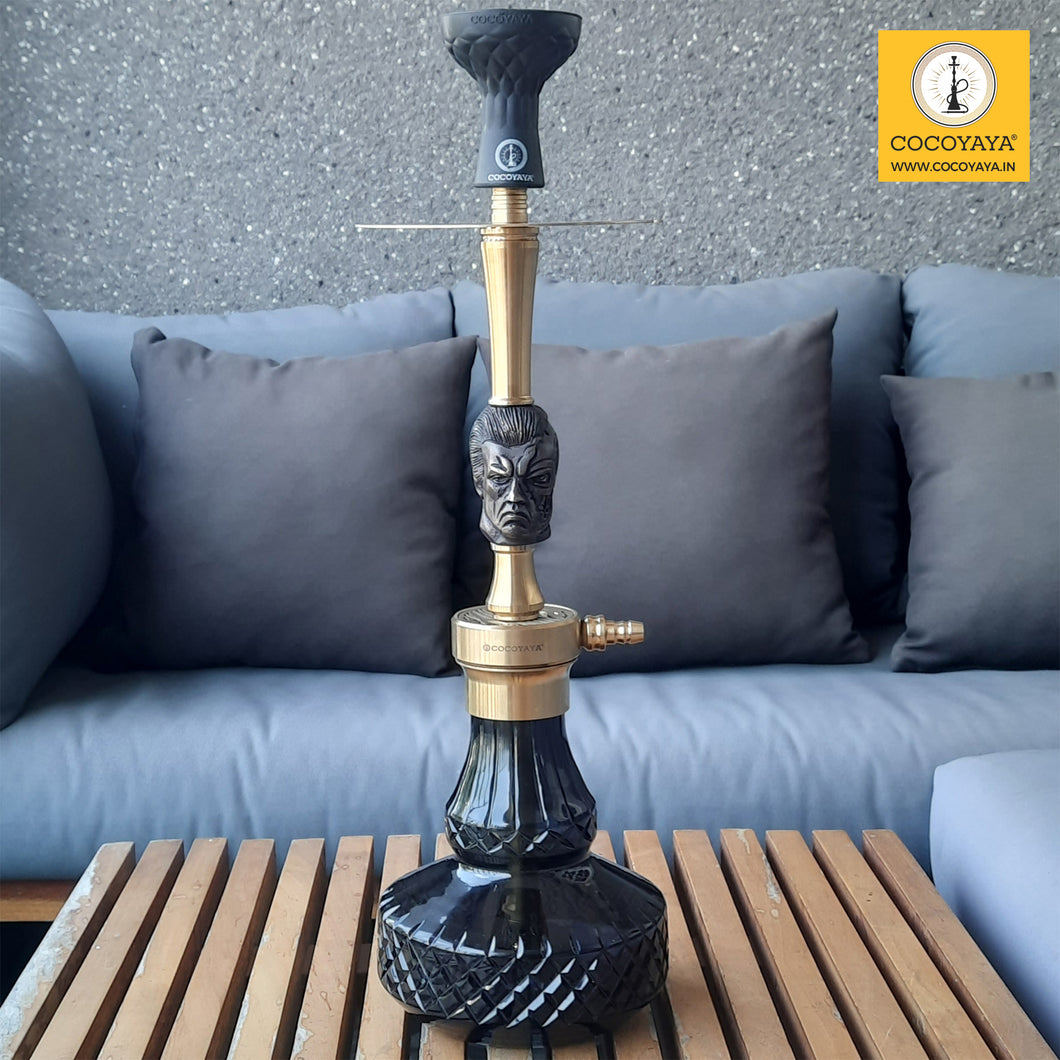 COCOYAYA Congo Series Terminator Hookah Golden (Black Base)