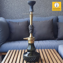 Load image into Gallery viewer, COCOYAYA Congo Series Terminator Hookah Golden (Dark Green Base)
