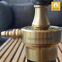 Load image into Gallery viewer, COCOYAYA Congo Series Terminator Hookah Golden (Dark Green Base)

