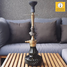 Load image into Gallery viewer, COCOYAYA Congo Series Thanos Hookah Golden ( Dark Green Base )
