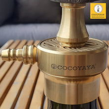Load image into Gallery viewer, COCOYAYA Congo Series Thanos Hookah Golden ( Dark Green Base )
