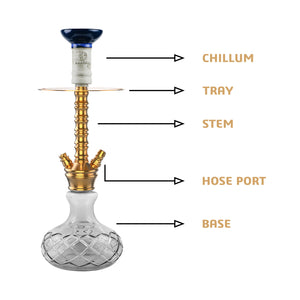 COCOYAYA Conquer Series Suzie Hookah Golden (Base Transparent)