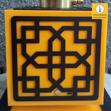 Load image into Gallery viewer, COCOYAYA Cube Hookah Golden with LED Black Yellow Box
