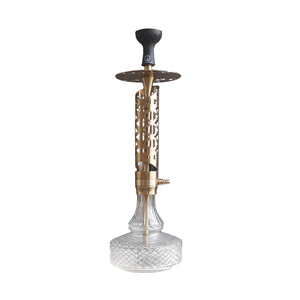 COCOYAYA Ferro Series Crucio Hookah Golden (Transparent Base) With Bag