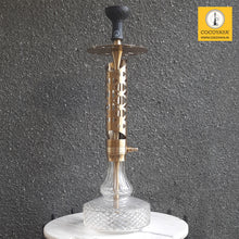 Load image into Gallery viewer, COCOYAYA Ferro Series Crucio Hookah Golden (Transparent Base) With Bag
