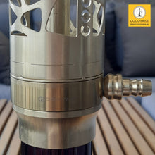 Load image into Gallery viewer, COCOYAYA Ferro Series Almavi Hookah Champagne ( Dark Purple Base ) With Bag
