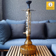 Load image into Gallery viewer, COCOYAYA Ferro Series Almavi Hookah Golden ( Amber Base ) With Bag
