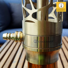 Load image into Gallery viewer, COCOYAYA Ferro Series Almavi Hookah Golden ( Amber Base ) With Bag

