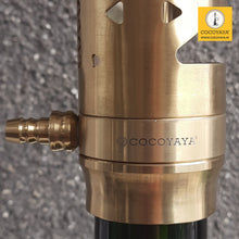 Load image into Gallery viewer, COCOYAYA Ferro Series Crucio Hookah Golden (Dark Green Base) With Bag
