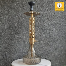 Load image into Gallery viewer, COCOYAYA Ferro Series Crucio Hookah Golden (Grey Base) With Bag

