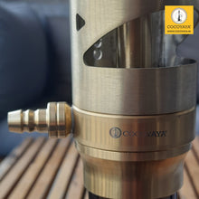 Load image into Gallery viewer, COCOYAYA Ferro Series Crucio Hookah Golden (Olive Green Base) With Bag
