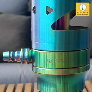 COCOYAYA Ferro Series Crucio Hookah Rainbow ( Dark Grey Base ) With Bag