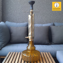 Load image into Gallery viewer, COCOYAYA Ferro Series Vivanta Hookah Golden ( Amber Base ) With Bag
