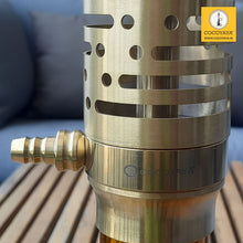 Load image into Gallery viewer, COCOYAYA Ferro Series Vivanta Hookah Golden ( Amber Base ) With Bag
