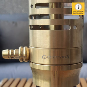 COCOYAYA Ferro Series Vivanta Hookah Golden ( Transparent Base ) With Bag