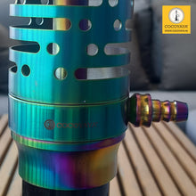 Load image into Gallery viewer, COCOYAYA Ferro Series Vivanta Hookah Rainbow ( Dark Green Base ) With Bag
