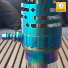 Load image into Gallery viewer, COCOYAYA Ferro Series Vivanta Hookah Rainbow ( Transparent Base ) With Bag
