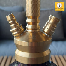 Load image into Gallery viewer, COCOYAYA Fly Series Eagle Fly Hookah Golden (Dark Purple Base)
